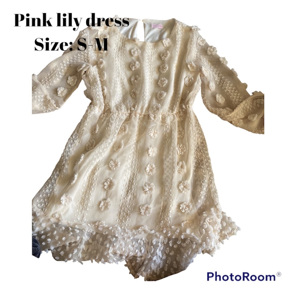 Pink lily dress